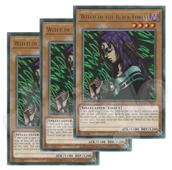 Yugioh Witch of the Black Forest x 3 - Rare NM - Plus Free Holo Card - Image 1