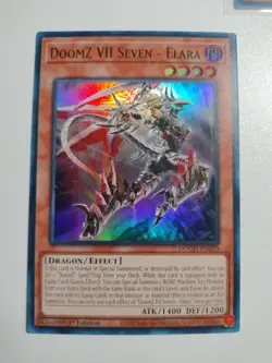 Yugioh! DoomZ VII Seven - Elara DOOD-EN010 SUPER Rare First Edition - Image 1