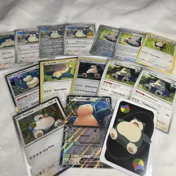 Snorlax Fan Collector Lot - 15 Cards w/swirls, Promos, EX, Rares - Pokemon TCG - Image 1