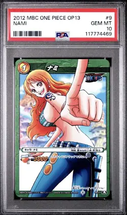 2012 PSA 10 MIRACLE BATTLE CARDDASS ONE PIECE CARD Nami Op13 JAPANESE - Image 1
