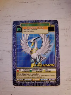1x Swanmon Bo-244 Bandai Digimon Trading Card Series 5 - Near Mint/Light Play - Image 1