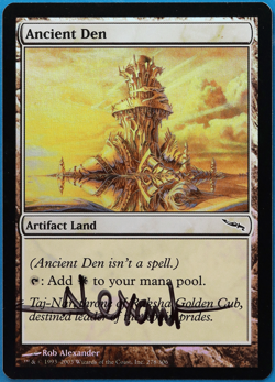 Ancient Den FOIL Mirrodin NM Artifact Common SIGNED CARD (505067) ABUGames - Image 1