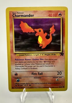 Vintage Charmander Pokemon Card 50/82 Team Rocket LP WOTC - Image 1