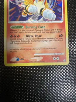Entei 4/132 Secret Wonders Cracked Ice Holo Rare Pokemon Card - Image 3