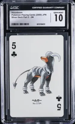 2000 POKEMON PLAYING CARDS HOUNDOOM CGC 10 GEM MINT - Image 1
