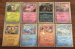 POKEMON TCG Full Set Of 8 Prismatic Evolutions EEVEELUTIONS Cosmos Holo Cards - Image 2