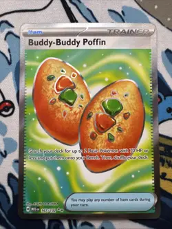 Buddy Buddy Poffin 167/132 Mega Evolution Secret Rare Pokemon Card NM - Image 1