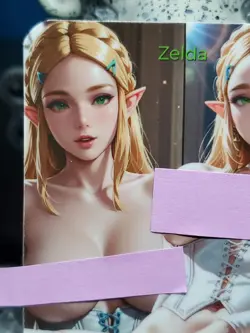 1/1 Only 1 Made Zelda Princess Game Spicy Lonestar Customs Topless Waifu Card - Image 3