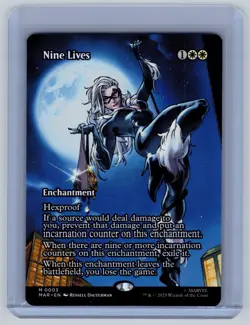 Nine Lives (Borderless) M Marvel Eternal-Legal 3 NM MTG SPM Magic TCG MYTHIC MAR - Image 1