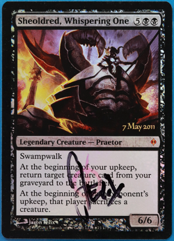 Sheoldred, Whispering One (Prerelease) FOIL New Phyrexia SIGNED NM (505044) - Image 1