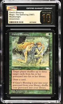 GAEA'S BLESSING Weatherlight CGC 10 Pristine Vintage MTG [Nostalgium] - Image 1