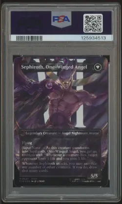 2025 MTG Final Fantasy EN Borderless Surge Foil #0527 Sephiroth PSA 10 GEM MINT - Image 2