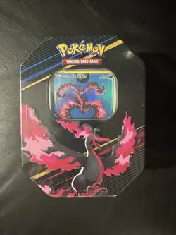 Pokemon TCG Crown Zenith Tin Galarian Moltres Four Packs New Factory Sealed - Image 1