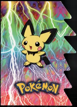 2001 Topps Pokemon Topps Johto League Champions Die Cut Embossed #4 Pichu - Image 1