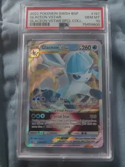 Pokemon TCG Glaceon VSTAR SWSH Black Star Promos SWSH197 Holo Promo - Image 1