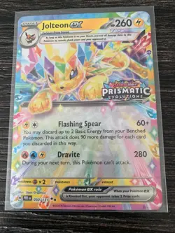 Pokemon TCG Jolteon EX TCG Prismatic Evolutions Stamped Promo 030/131 NM - Image 1