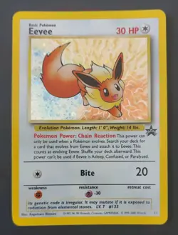 Eevee #11 Holo Black Star Promo, 2000 Vintage Pokemon TCG, NM - Image 1