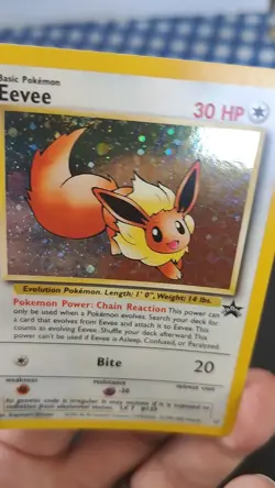 Eevee #11 Holo Black Star Promo, 2000 Vintage Pokemon TCG, NM - Image 2