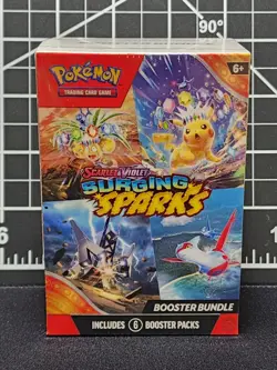 Pokemon TCG Scarlet and Violet Surging Sparks Booster Bundle 6 Booster Packs New 820650853210 - Image 1