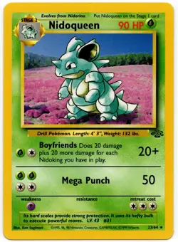 Pokemon Nidoqueen #23/64 Non-Holo Rare - 1999 Unlimited Jungle Set - NM - Image 1