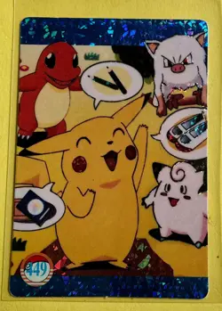 PIKACHU CHARMANDER CLEFAIRY Pokemon Pocket Monsters Vintage Vending Prism Sticke - Image 1