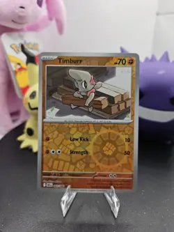 Timburr 047/086 Sv: Black Bolt Reverse Holo Pokemon Free Shipping - Image 1