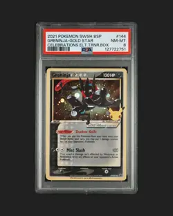 2021 Pokemon SWSH BSP Greninja Gold Star Celebrations Etb Promo PSA NM-MT 8 #144 - Image 3