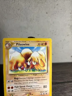 Pokemon TCG Piloswine Neo Revelation 36/64 Regular Unlimited Uncommon-MP!! - Image 3