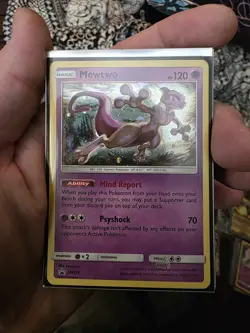 Pokemon Mewtwo TCG SM214 Holo Rare Black Star Promo Hidden Fates - Image 1