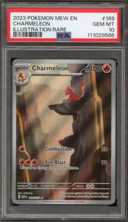 Pokemon Charmeleon 151 MEW EN Illustration Rare #169 Scratched Slab PSA 10 - Image 1
