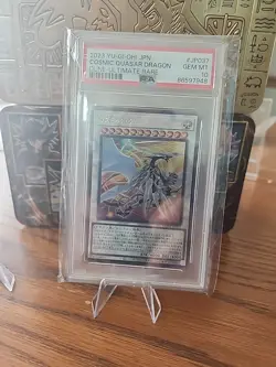 2023 Yu-Gi-Oh! JPN dune Ultimate Rare JP037 Cosmic Quasar Dragon PSA 10 GEM MINT - Image 1