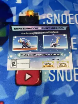 Shiny Koraidon & Miraidon Pokemon Scarlet Violet Code Card - Gamestop - Image 1