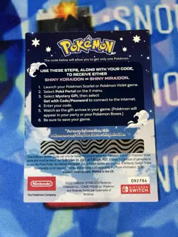Shiny Koraidon & Miraidon Pokemon Scarlet Violet Code Card - Gamestop - Image 2