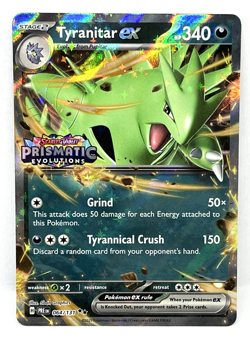 Tyranitar ex 064/131 Pokemon Stamped Prismatic Evolutions Double Rare Promo Card - Image 1