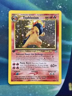 Pokemon Cards: Neo Genesis 1st Edition Rare Holo: Typhlosion 17/111 - Image 2