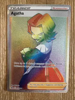 Agatha - 210/198 - Pokemon Chilling Reign Sword & Shield Secret Rare Card NM - Image 1