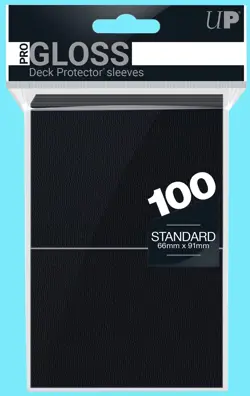 100 ULTRA PRO STANDARD BLACK DECK PROTECTOR Gloss Card Sleeves mtg ccg pokemon - Image 1