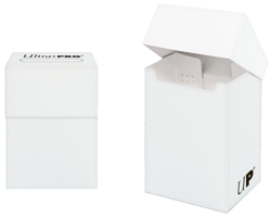 Ultra Pro WHITE 80+ DECK BOX New Standard Small Size Card gaming storage case - Image 1