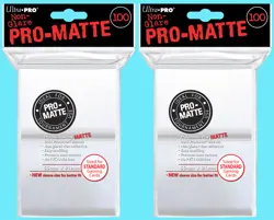200 ULTRA PRO WHITE PRO-MATTE STANDARD SIZE DECK PROTECTORS Card Sleeves MTG - Image 1