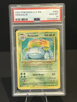 PSA 10 Venusaur #003 2023 Pokemon CLV Classic Card Game - Image 1