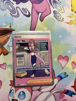 Pokemon TCG Trainer Lacey Prismatic Evolutions Holo Card 175/131 - Image 1
