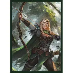Aelwyn Alorr - Wood Elf Ranger - MTG Size - 100 Smooth Matte Card Sleeves - Image 1