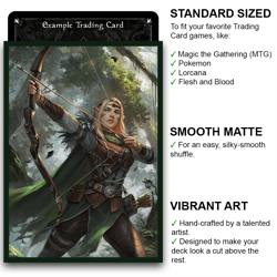 Aelwyn Alorr - Wood Elf Ranger - MTG Size - 100 Smooth Matte Card Sleeves - Image 2