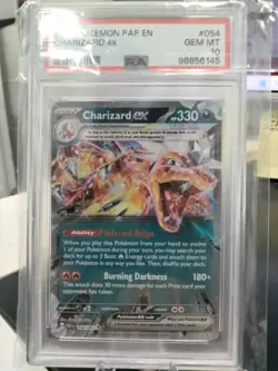 CHARIZARD Ex GRADED PSA 10 GEM MINT [OBF 2024] English Card 054/091 - Image 1