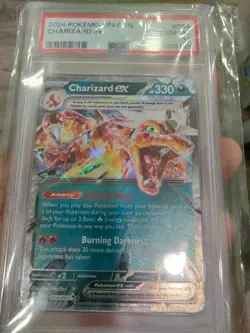 CHARIZARD Ex GRADED PSA 10 GEM MINT [OBF 2024] English Card 054/091 - Image 2