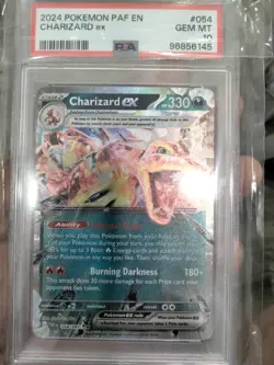 CHARIZARD Ex GRADED PSA 10 GEM MINT [OBF 2024] English Card 054/091 - Image 4