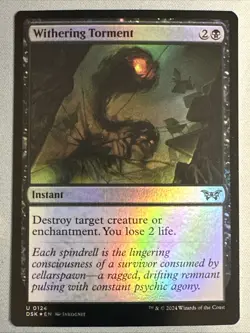 MTG / Withering Torment / DSK / #0124 / FOIL / Uncommon / NM - Image 1