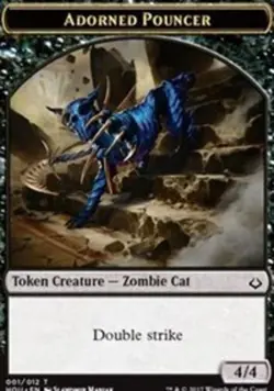 Adorned Pouncer Token Light Play, English Magic the Gathering MTG Hour of Devast - Image 1