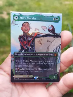 MYTHIC Miles Morales (0234) Borderless Foil Marvel's Spider-Man mtg rare m magic - Image 1
