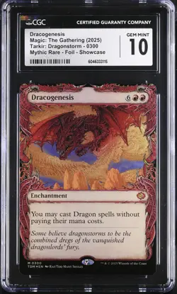 DRACOGENESIS Tarkir: Dragonstorm Showcase Foil Mythic CGC 10 MTG [Nostalgium] - Image 1